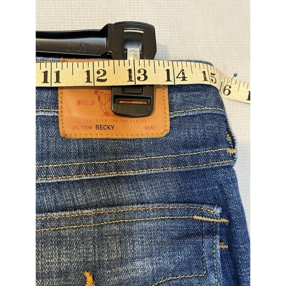 True Religion Becky Bootcut Jean Women Sz 27 Flap Poc Stretch Y21K - Picture 11 of 13